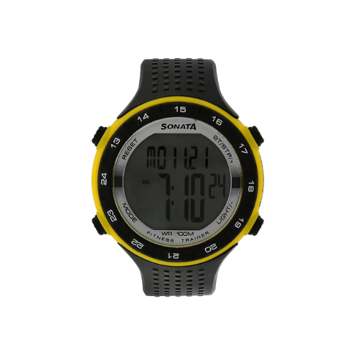 SF Pedometer Black Strap Digital Watch 77040PP04J