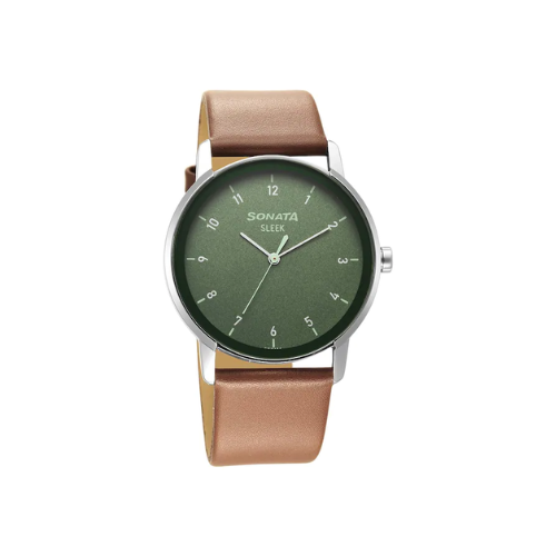 Sleek Green Dial Analog Watch For Men 7147SL01