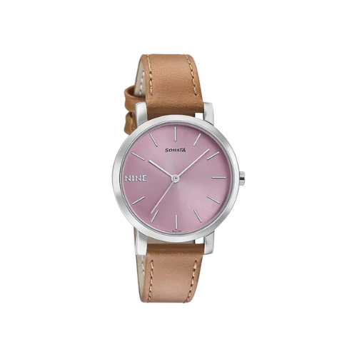 Play With Pink Dial Leather Strap Watch NN8164SL02