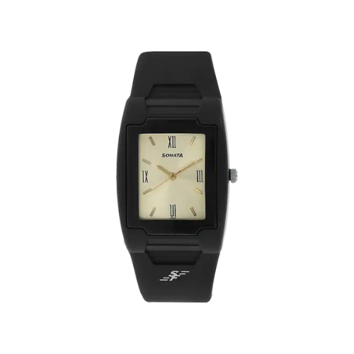 Champagne Dial Black Plastic Strap Watch NH7920PP12CJ (A625)