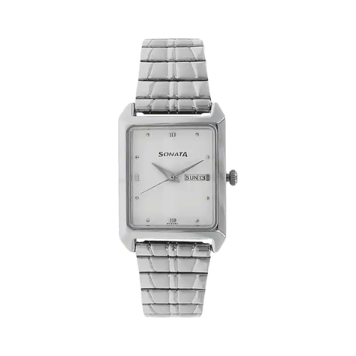 White Dial Silver Stainless Steel Strap Watch NK7007SM01