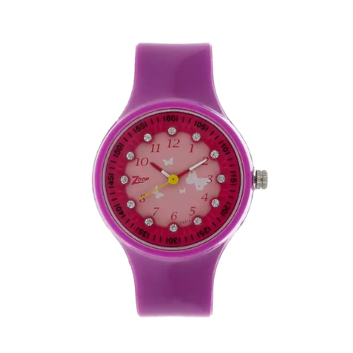 Pink Dial Purple Plastic Strap Watch NPC4038PP03W