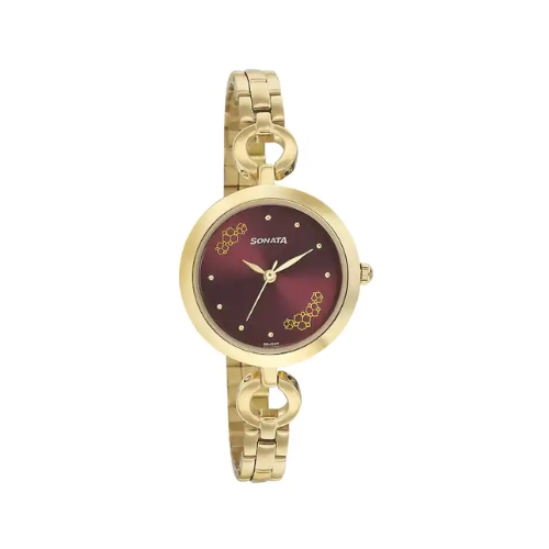 Wedding Edition - Maroon Dial Stainless Steel Strap Watch NR8147YM02