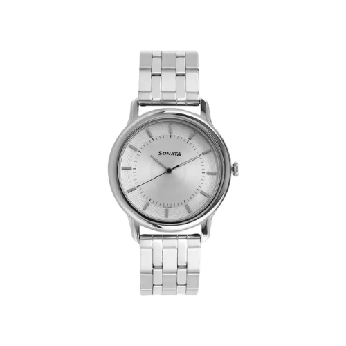 Sleek Silver Dial Stainless Steel Strap 7128SM01 (SDG978)