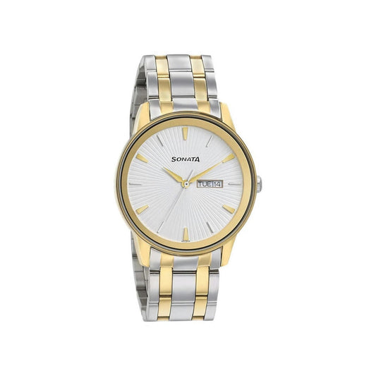 Sonata Wedding Edition - Silver Dial Bimetal Strap Watch NR7133BM01