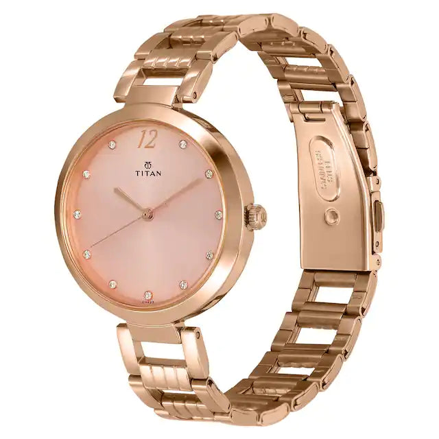 Titan raga pink online dial watch