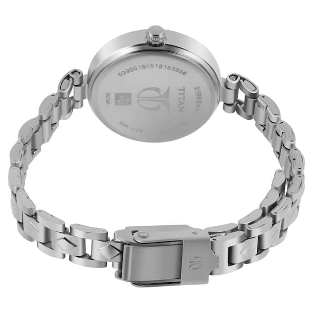 TITAN Silver Dial Silver Stainless Steel Strap Watch NN2598SM01