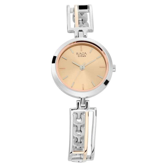 Raga Viva Rose Gold Dial Metal Strap Watch 2622KM01 / NS2622KM01