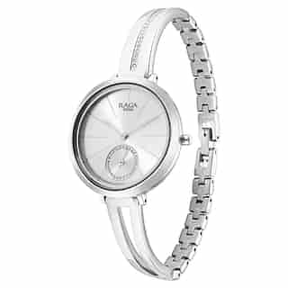 Titan Raga Viva Silver Dial Metal Strap Watch 2647SM01