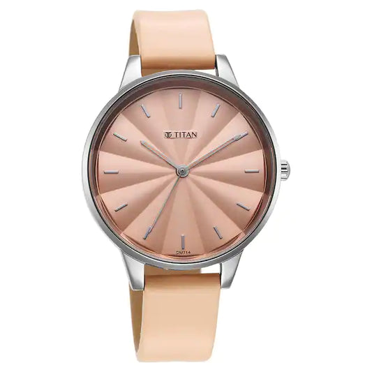 Neo Pink Dial Leather Strap Watch for Women 2648SL07 / NS2648SL07