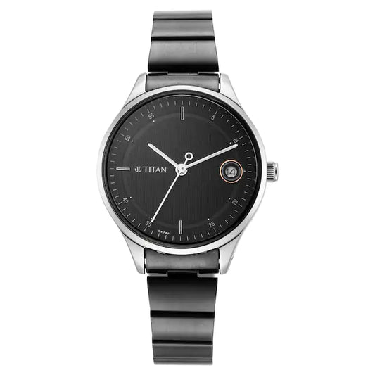 TITAN Workwear Silver Dial Grey Stainless Steel Strap Watch NR2649KM01 / NS2649KM01