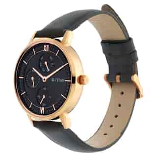 Titan Workwear Watch with Black Dial Leather Strap 2652WL01 (DK720)