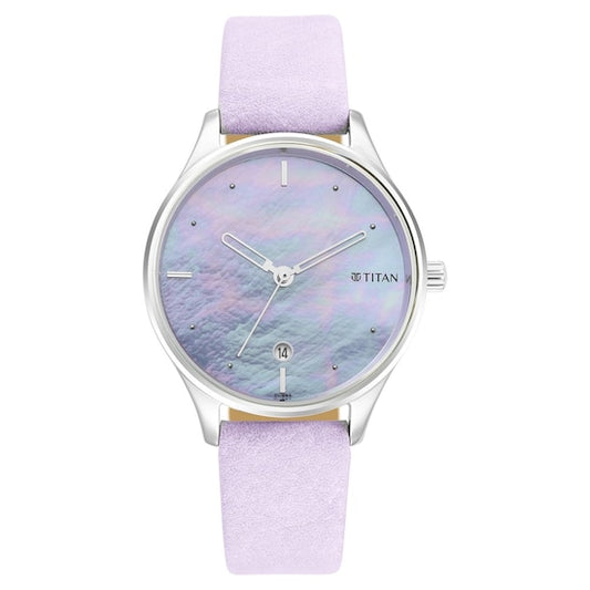 Pastel Dreams Mother Of Pearl Dial Pale Purple Leather Strap Watch2670SL02 / NS2670SL02