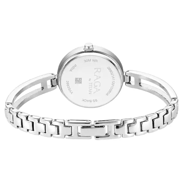 TITAN Titan Raga Viva Silver Dial Metal Strap Watch for Women 2683SM01