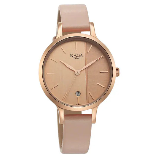 Titan Raga Viva Rose Gold Dial Watch for Women 2684WL01 / NS2684WL01