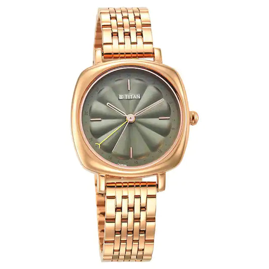 TITAN Neo Green Dial Stainless Steel Strap Watch for Women 2689WM01 / NS2689WM01