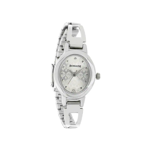 Pankh Silver Dial Stainless Steel Strap NR8085SM02