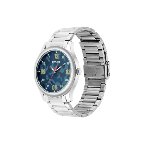 Sonata 77106sm02 analog discount watch