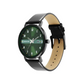 Force Green Dial Black Leather Strap Watch NR7131NL05