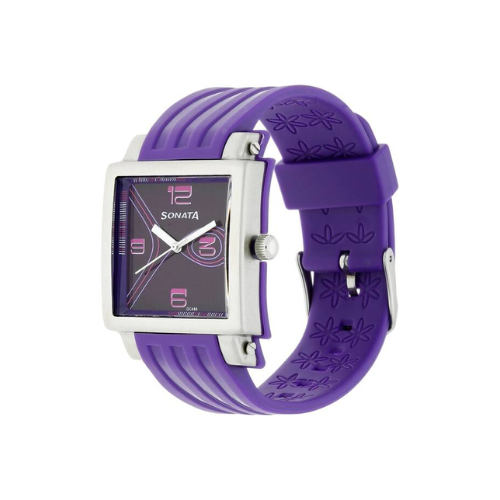 Purple Dial Plastic Strap Watch 8990PP01