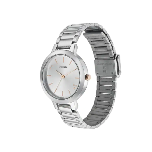 Play With Silver Dial Stainless Steel Strap Watch NR8141KM02