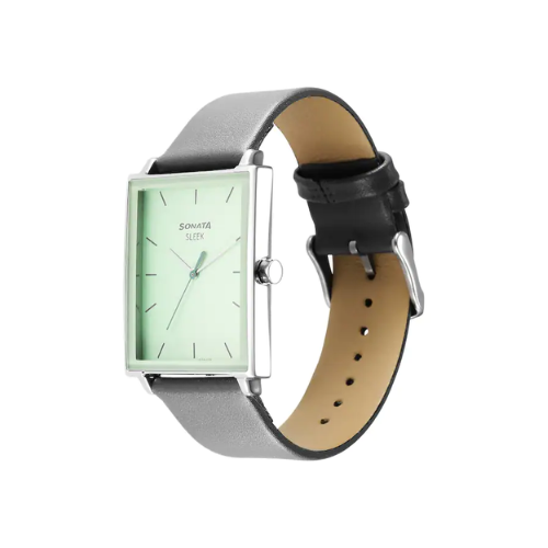 Sleek Green Dial Analog Watch 7148SL01