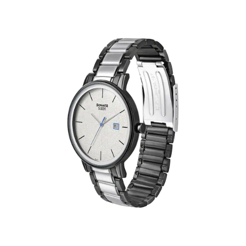 Sleek White Dial Analog Watch 7131KM02