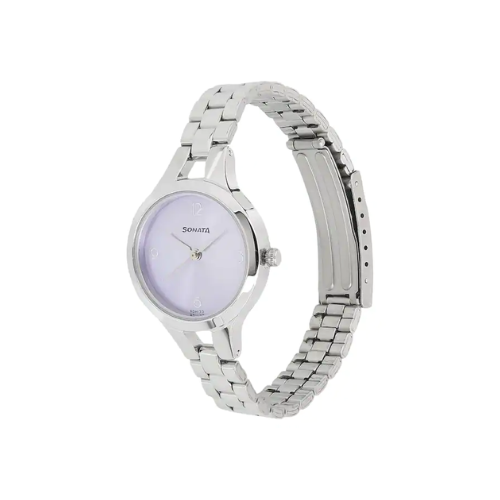 Steel Daisies Purple Dial Stainless Steel Strap NR8151SM02