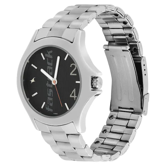 BLACK DIAL STAINLESS STEEL STRAP WATCH NP3220SM02(DJ903)
