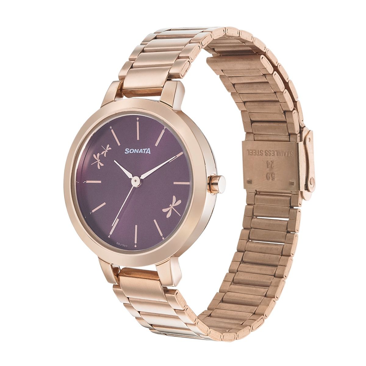 Play With Purple Dial Stainless Steel Strap Watch NR8141WM02