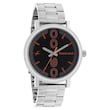 BOLD BLACK DIAL SILVER STAINLESS STEEL STRAP WATCH 38052SM06 (DH906)