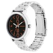 BOLD BLACK DIAL SILVER STAINLESS STEEL STRAP WATCH 38052SM06 (DH906)