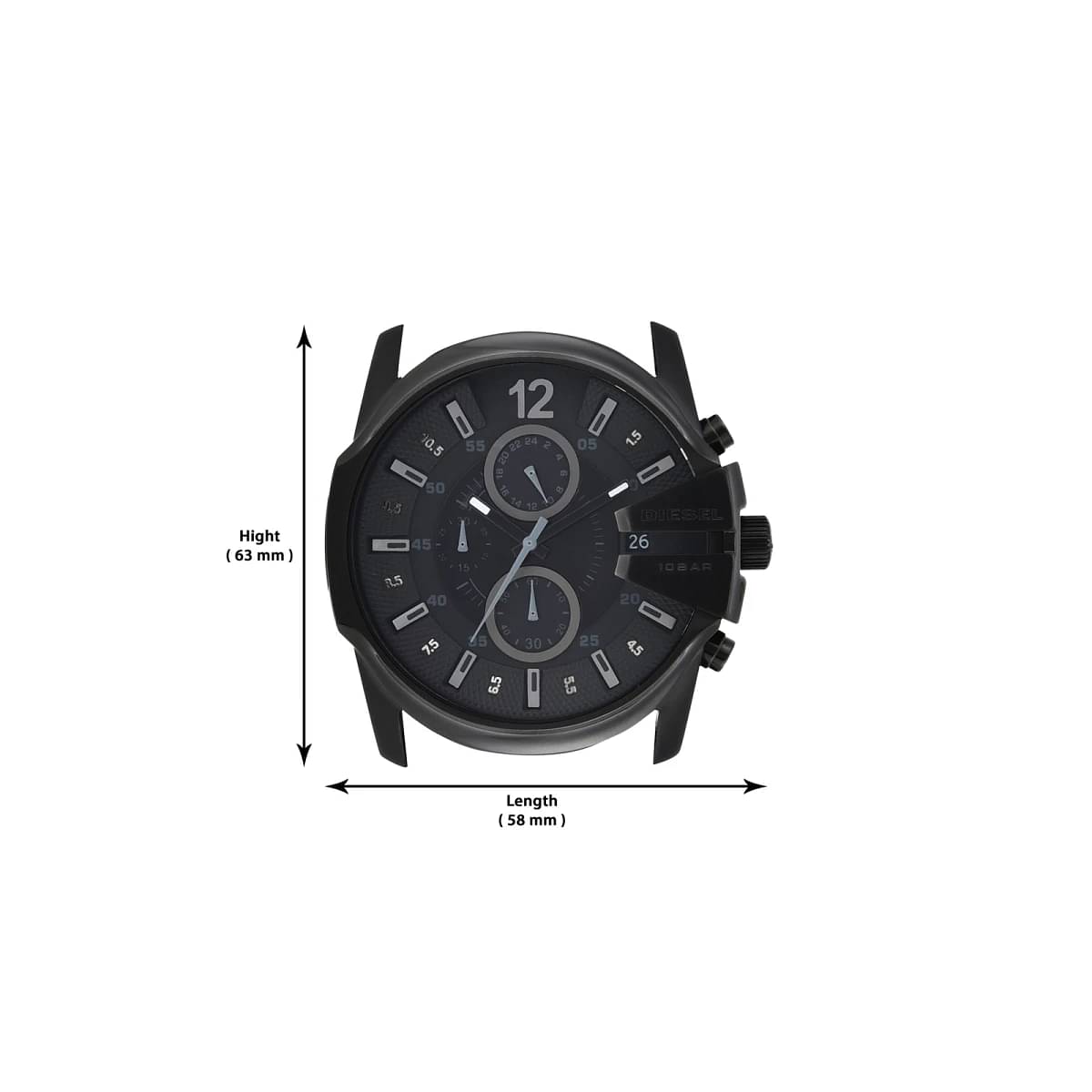 DIESEL MASTER CHIEF MEN BLACK ANALOG WATCH DZ4180