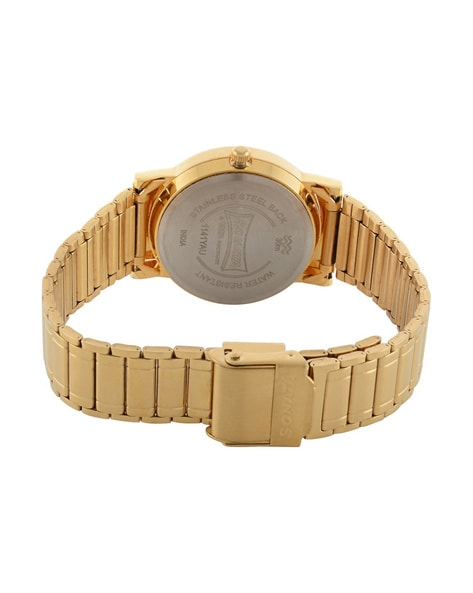 Champagne Dial Golden Metal Strap Watch NP1141YM13