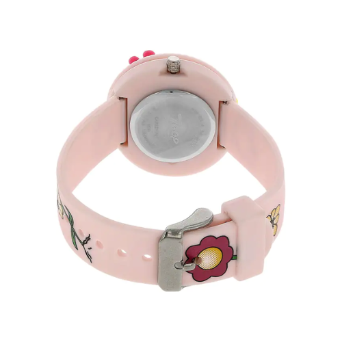 Golden Dial Pink Plastic Strap Watch NPC4032PP01