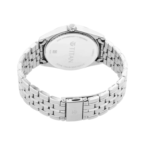 Workwear Watch with Silver white Dial & Metal Strap NN1729SM06 (DK234)