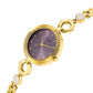 Utsav Purple Dial Yellow Bi Metal Strap Watch NR8184YM03