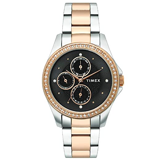 TIMEX Krystal Multifunction Analog Grey Dial Women's Watch-TWEL13002