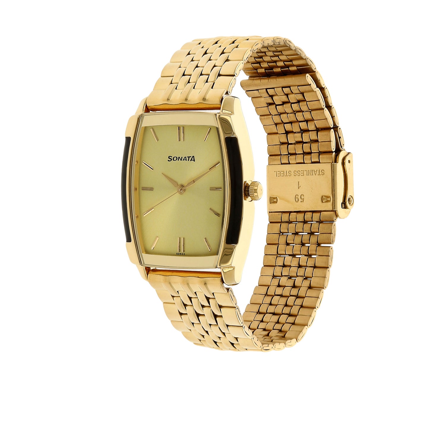 Champagne Dial Golden Stainless Steel Strap Watch NR7080YM02