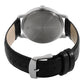 Sleek Silver Dial Leather Strap NM7128SL01