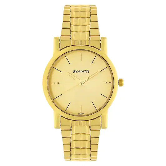 Champagne Dial Golden Stainless Steel Strap Watch NP7987YM06W / 7987YM06W