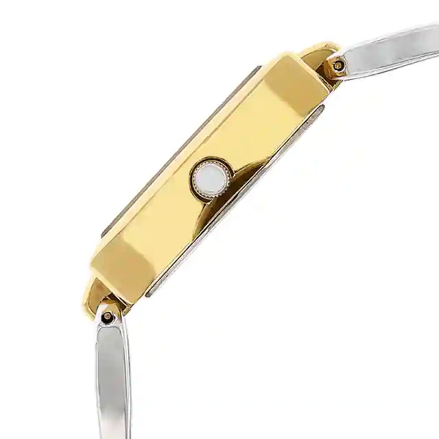 White Dial Golden Stainless Steel Strap Watch 8116BM02