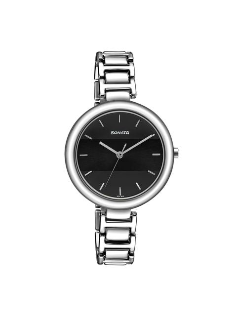 Workwear Watch With Black & Charcoal Grey Two-Toned Dial 8154SM04