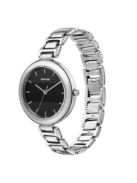 Workwear Watch With Black & Charcoal Grey Two-Toned Dial 8154SM04