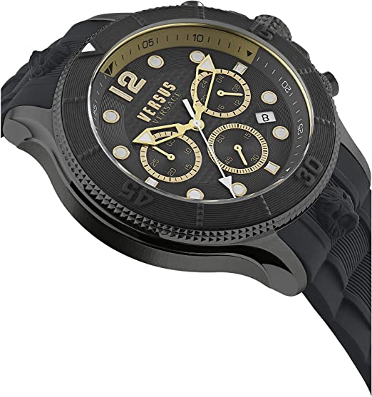 Versus Versace Mens Black 49 mm Volta Watch VSPVV0320