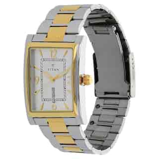 Silver Dial Two Toned Stainless Steel Strap Watch NP90024BM03 (DF732)