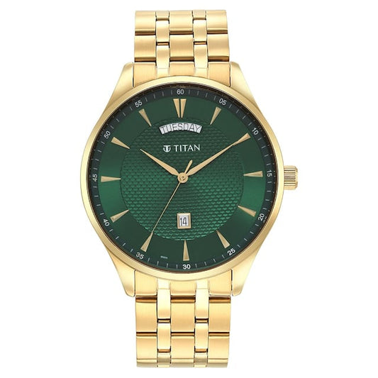 Opulent III Green Dial Analog Watch 90127YM03 / NS90127YM03