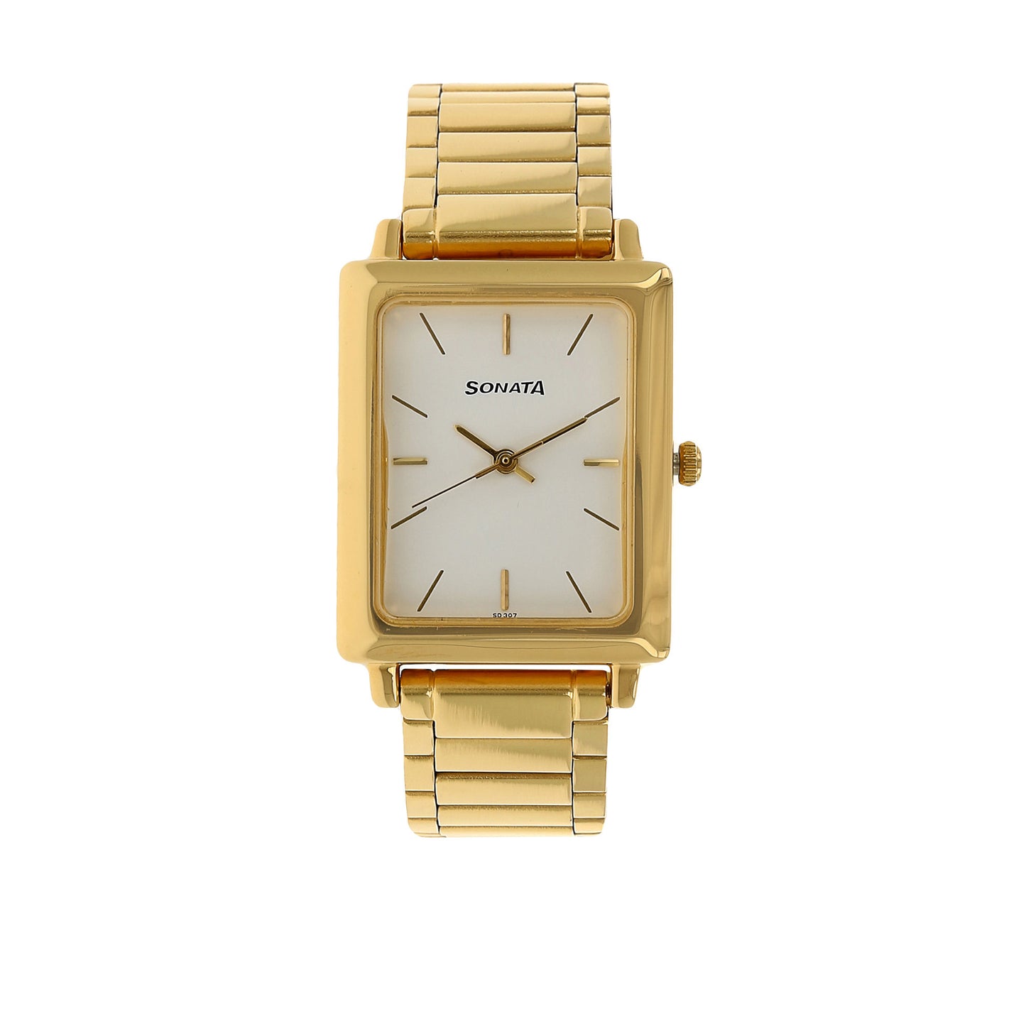 White Dial Golden Stainless Steel Strap Watch NR7078YM01