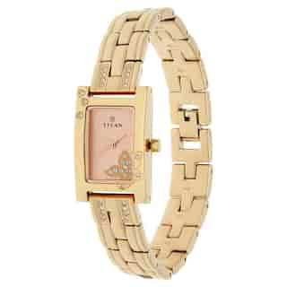 Titan Rose Gold Dial Rose Gold Metal Strap Watch NP9716WM01 (DD935A)