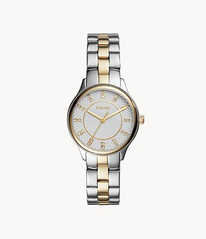 FOSSIL Modern Sophisticate Three-Hand Two-Tone Stainless Steel Watch BQ1574